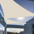 SUNNY GUARD Custom Size 14'x14'x19.8' Butter Cream Sun Shade Sail Triangle UV by SUNNYGUARD