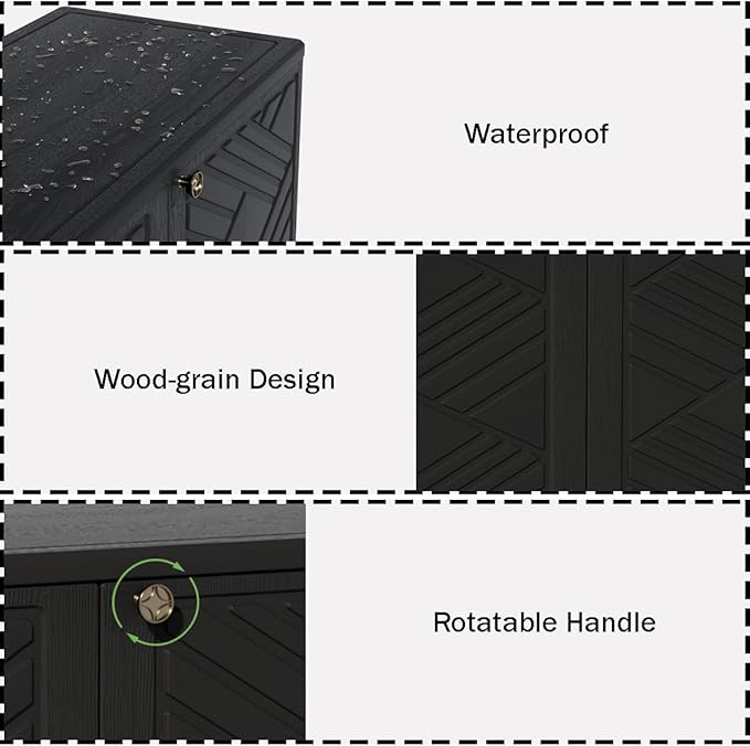 Storage Box Outdoor Caninet, Resin Indoor Storage Box Waterproof Outdoor - Image 5