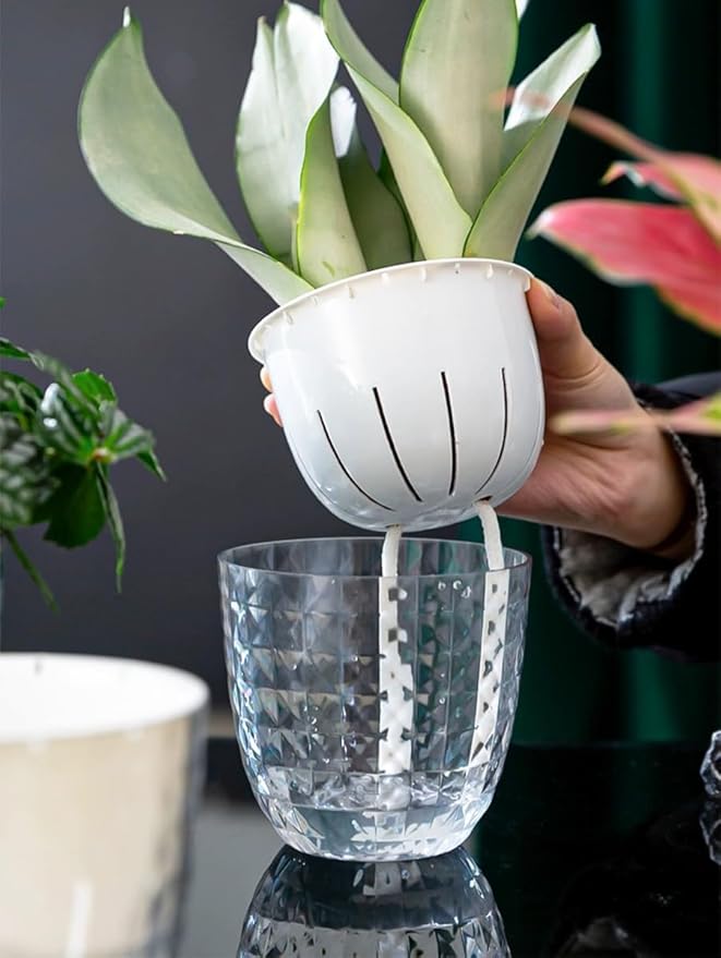 4 Pack 4 inch Self Watering Pots Planters - Image 5