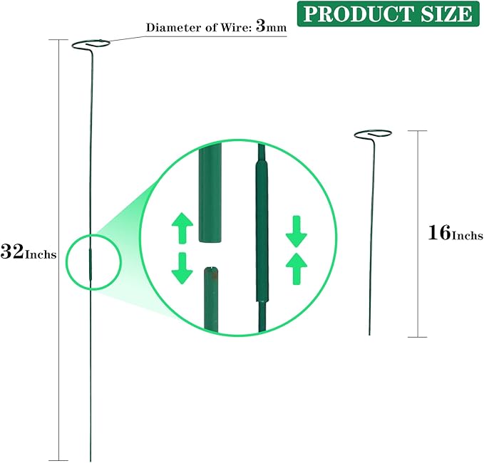 4 Pack Plant Stakes, Plant Support Stakes - Image 2