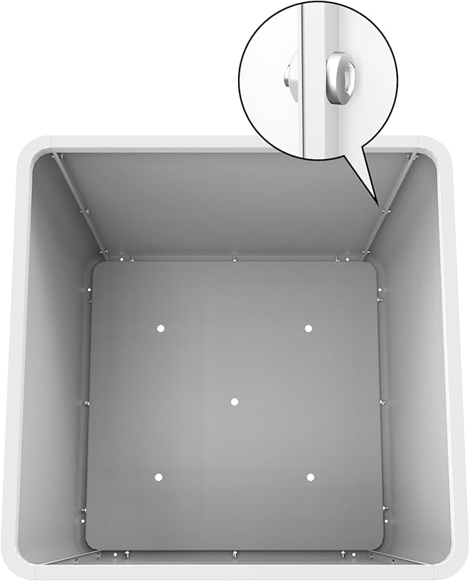 Large Square Planter for Outdoor Plants 20" L x 20" W x 20" H, Metal Planters - Image 7