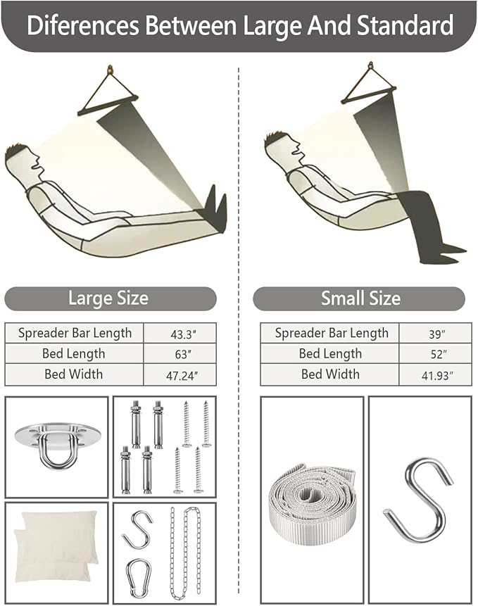 XXL Hammock Chair Hanging Rope Swing - Image 5