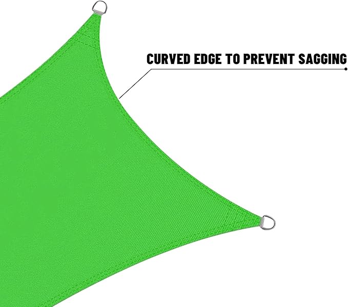 LOVE STORY Rectangle 6'x15' Waterproof Sun Shade Sail Canopy UV Block - Image 7