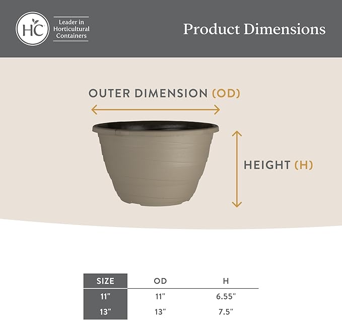 The HC Companies 13 Inch Wrapt Hanging Planters, Lightweight UV-Resistant - Image 5