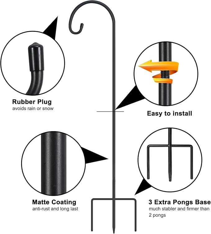 FEED GARDEN Adjustable 48 Inch Small Shepherd Hooks - Image 7