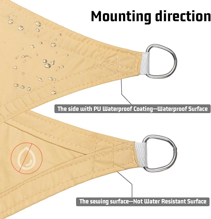 LOVE STORY Rectangle 5'x8' Waterproof Sun Shade Sail Canopy UV Block - Image 3