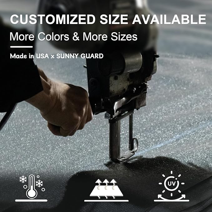 SUNNY GUARD Sun Shade Sail 8'x12' Rectangle Graphite Grey UV Block Sunshade - Image 7