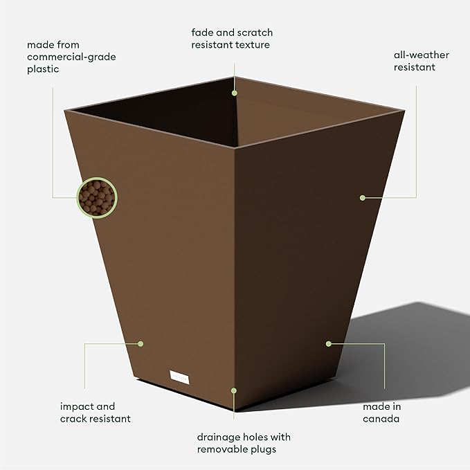 Veradek Nobleton Indoor/Outdoor Wide Square Planter - Image 4