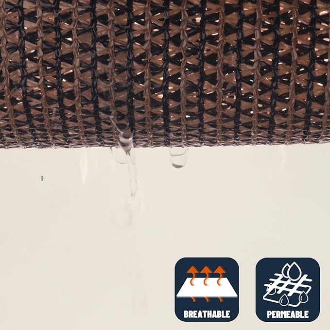 SUNNY GUARD Custom Size 19'x29'x29' Triangle Brown UV Block Sunshade - Image 5