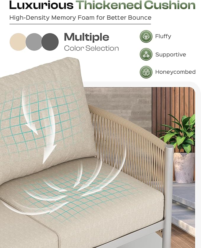 Aluminum Outdoor Patio Furniture Set - Image 5
