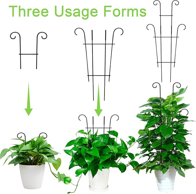 Plant Trellis for Potted Plants 2p, Larger 23in Garden Trellis for Climbing - Image 7
