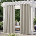 NICETOWN Patio Curtain for Outdoor Waterproof 120" Long, Stainless Grommet by NICETOWN
