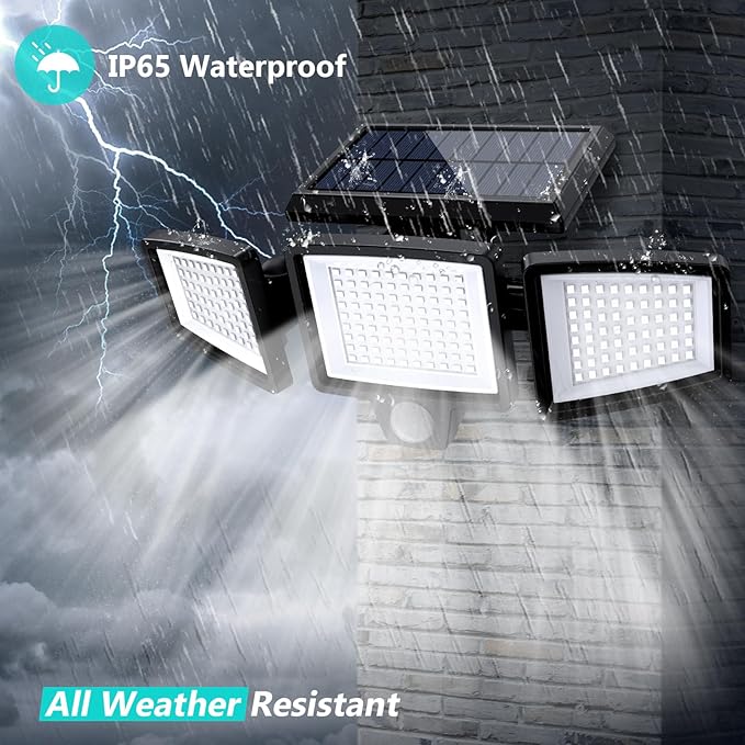 Tuffenough Solar Outdoor Lights 2500LM 210 LED Security Lights - Image 8
