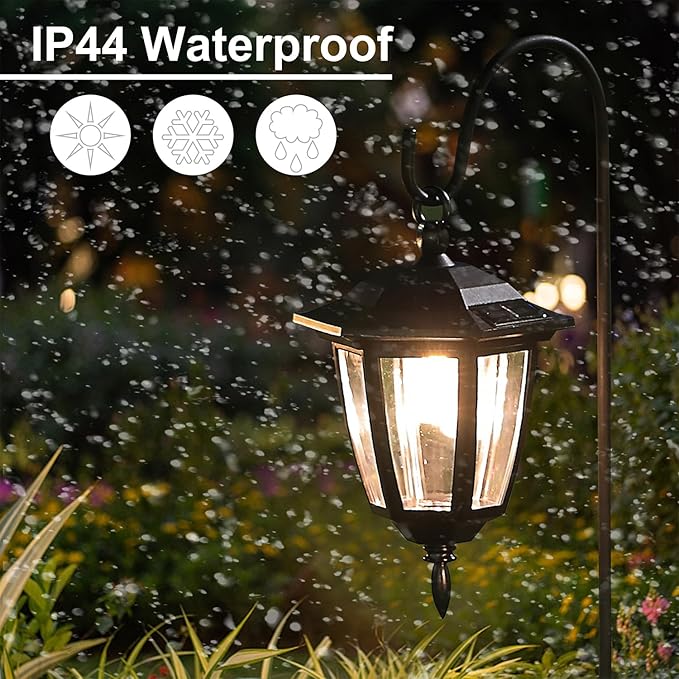 Dynaming 6 Pack Solar Hanging Lights Outdoor, Solar Powered Garden Decorative - Image 5