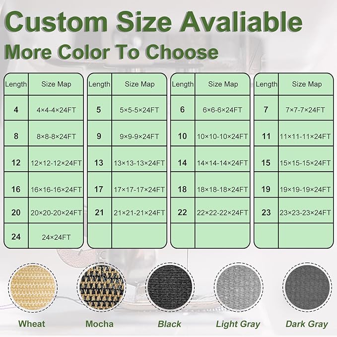 Artpuch Outdoor Pergola Shade Cover 9x11 FT Sun Shade Cloth - Image 7