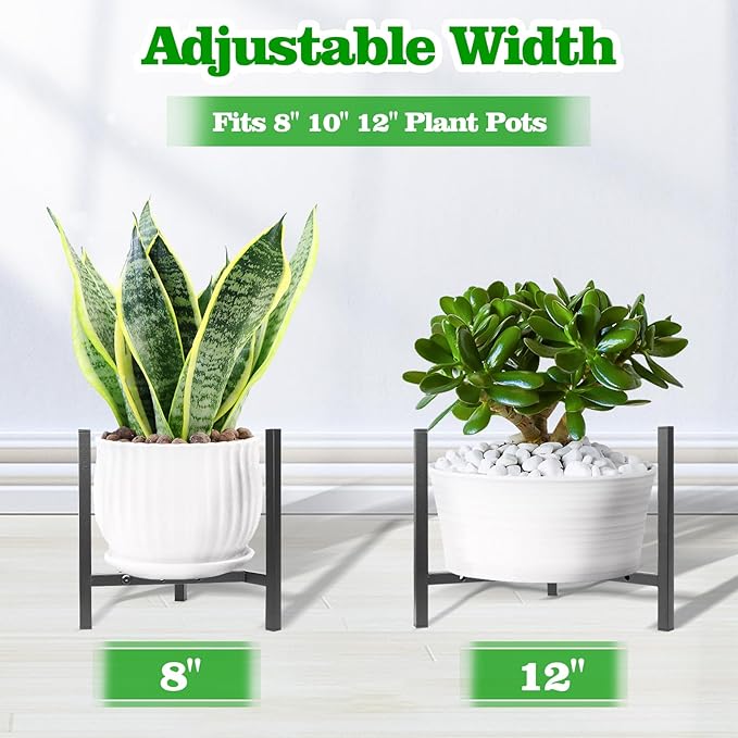 Airpark Plant Stand Indoor Adjustable, Metal Modern Plant Stand, Heavy Duty - Image 2