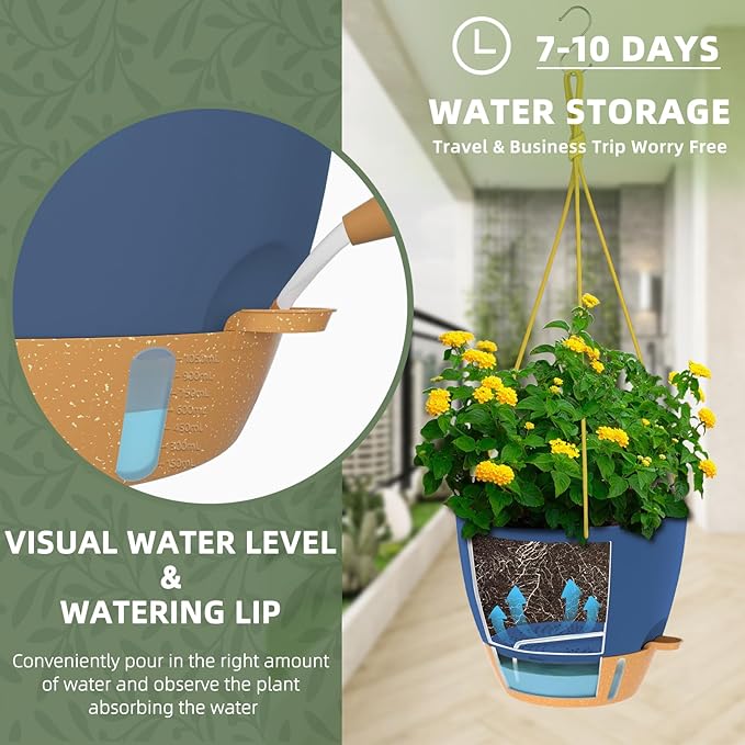 ZMTECH 10 Inch Hanging Planters - Image 2