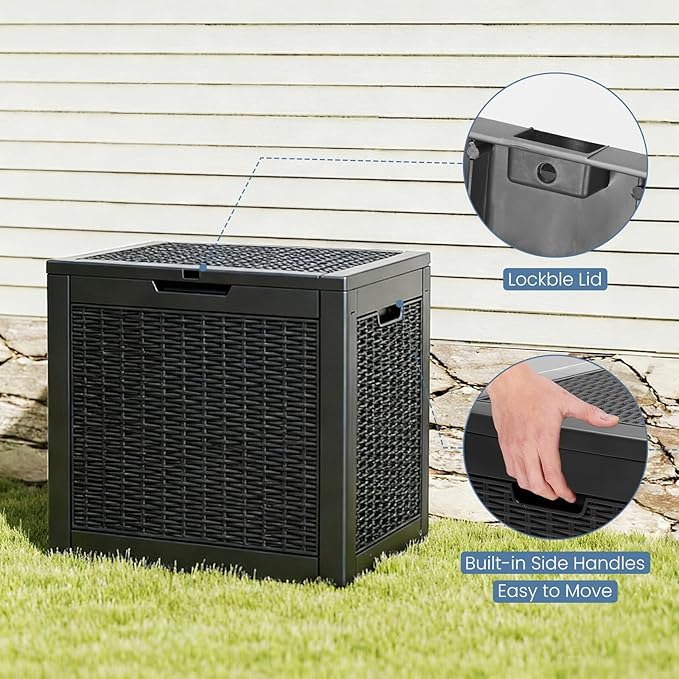 NEWBULIG 31 Gallon Outdoor Storage Box, Waterproof Deck Box - Image 5