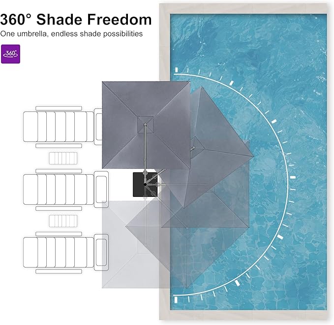PURPLE LEAF 10 FT Outdoor Umbrella - Image 5