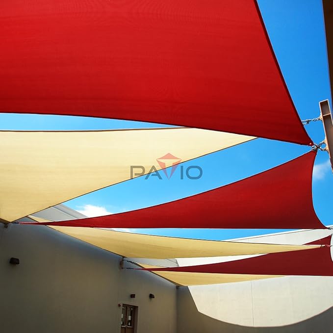 Patio Paradise 28' x 28' x 28' Sun Shade Sail Triangle Canopy Shade Cloth - Image 6
