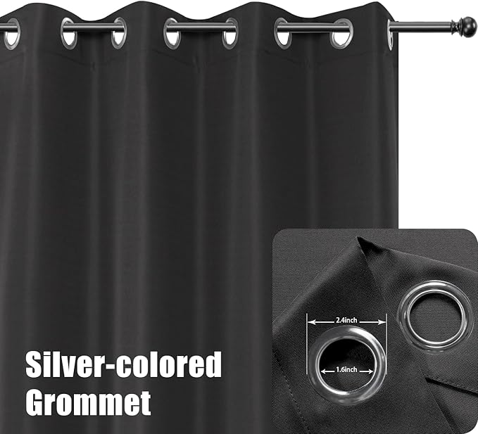 BONZER Outdoor Curtains for Patio Water Resistant Heavy Privacy Light Filtering - Image 2
