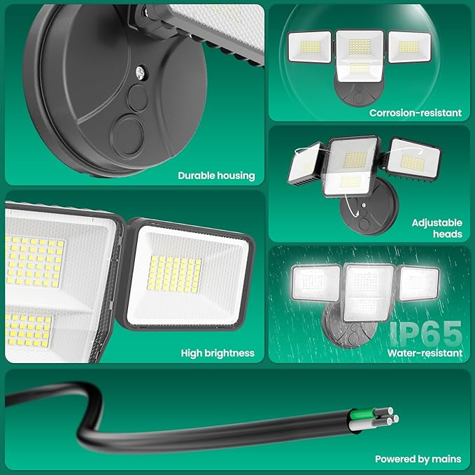 70W 7000LM LED Flood Lights Outdoor, Switch Controlled Security Lights - Image 4