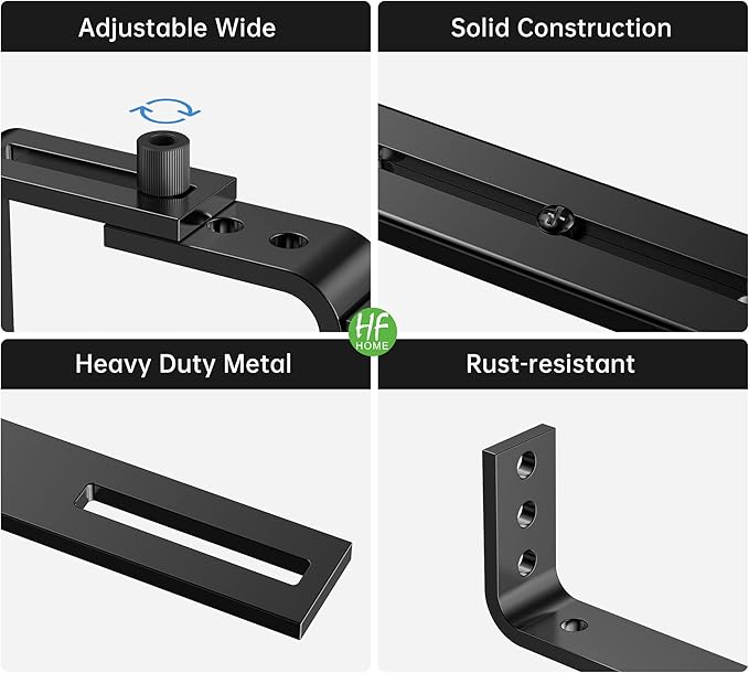HFHOME 2PCS Adjustable Planter Box Brackets, Brackets - Image 9