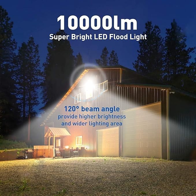 4Pack LED Flood Light Outdoor, 250W LED Work Light 25500lm - Image 3