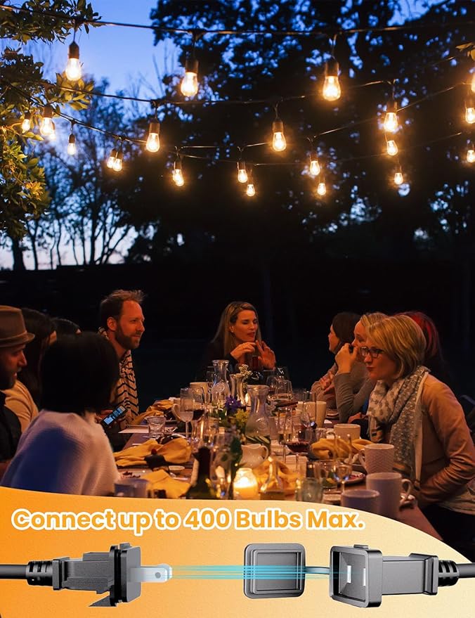 Svater Outdoor String Lights Led 105FT, Commercial Grade Patio Light - Image 4