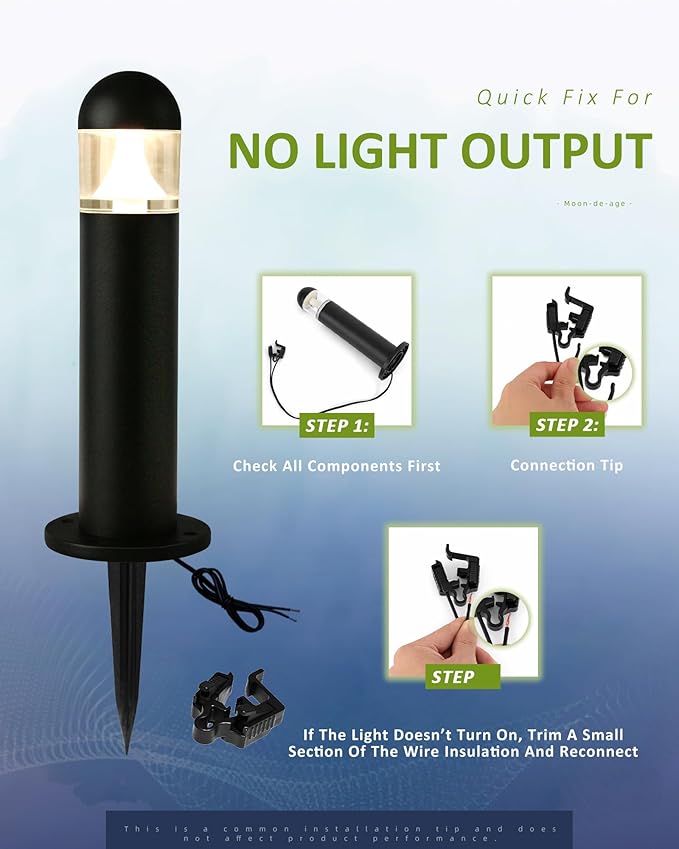 12 Pack Low Voltage Landscape Pathway Lights Wired, Outdoor Modern 12V LED - Image 9