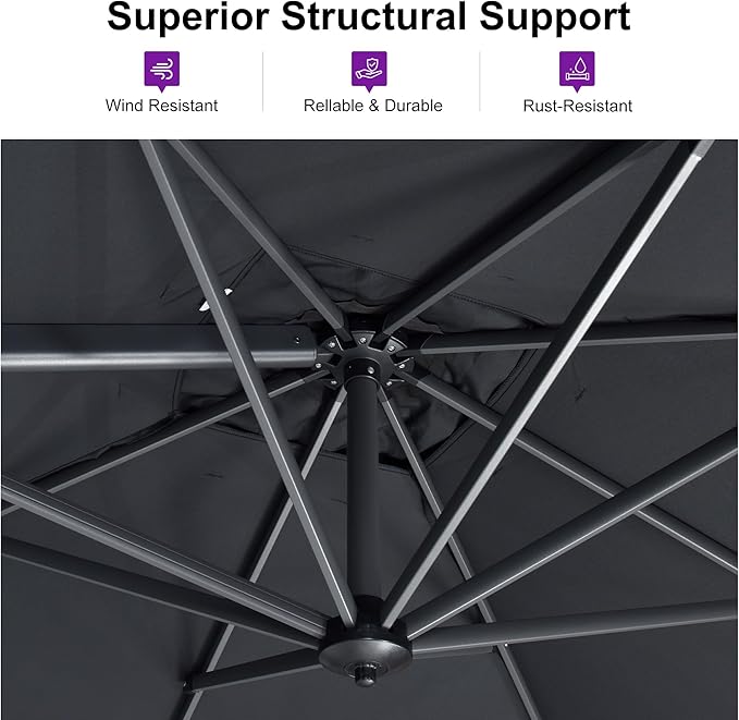 PURPLE LEAF 11 Feet Patio Umbrella - Image 4
