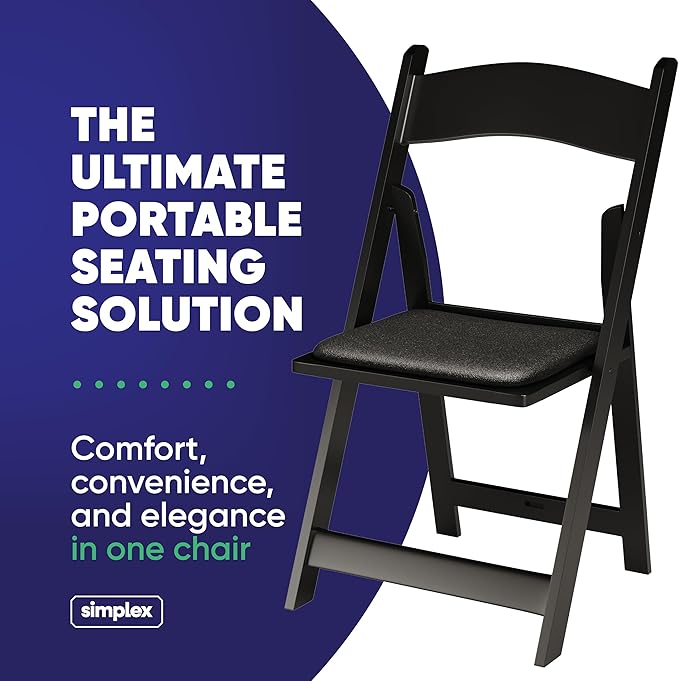 500 Black Resin Stackable Folding Chair - Image 5