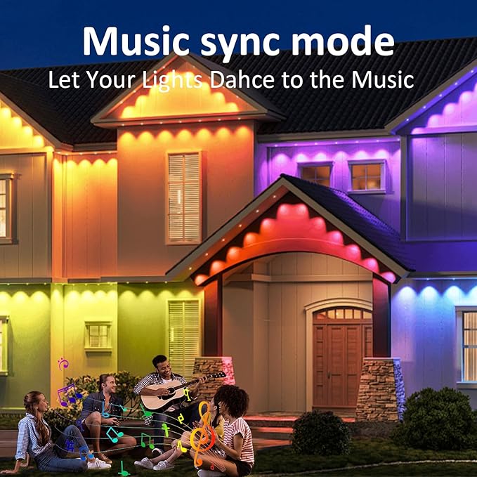 RGB Permanent Outdoor Lights, 50FT LED Eaves Lights - Image 4