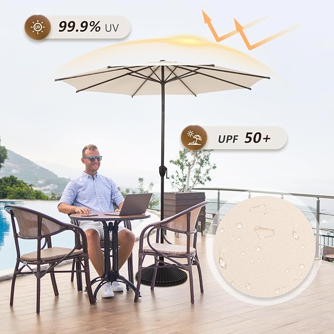 Abba Patio 11FT Lyon Outdoor Patio Umbrella Outdoor Table Umbrella - Image 3