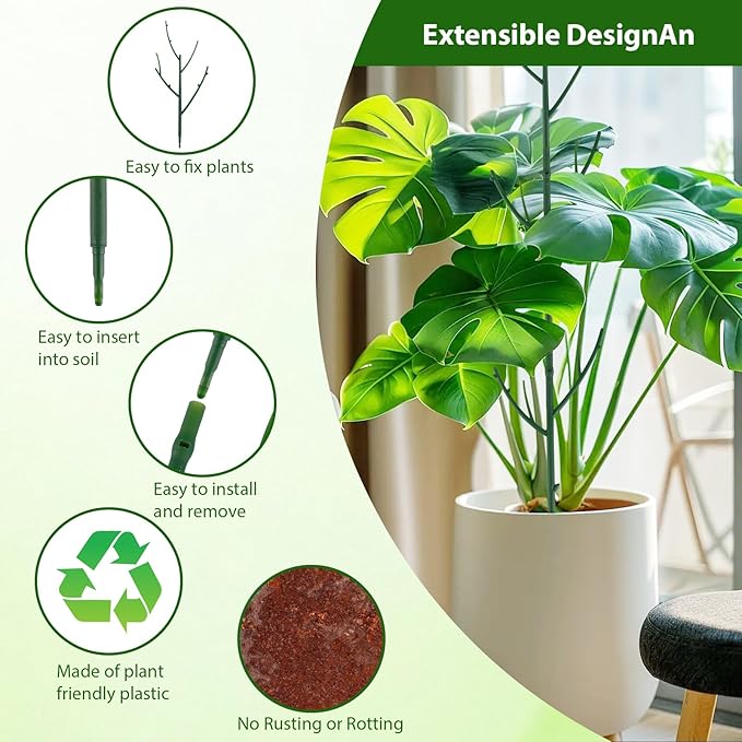 6 Pack Stackable Monstera Plant Support, Plant Stakes - Image 5