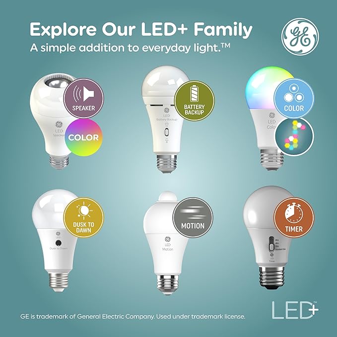 GE LED+ Motion Sensor LED Light Bulbs, PAR38 Outdoor Security Floodlights - Image 7