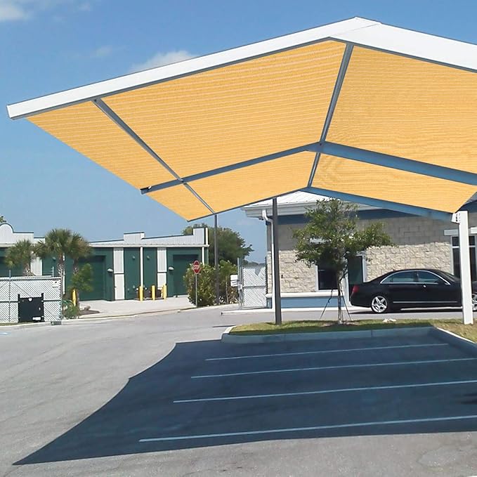 Eden's Decor Straight Flat-Edged Sun Shade Sail Rectangular 5' x 6' Wheat - Image 6