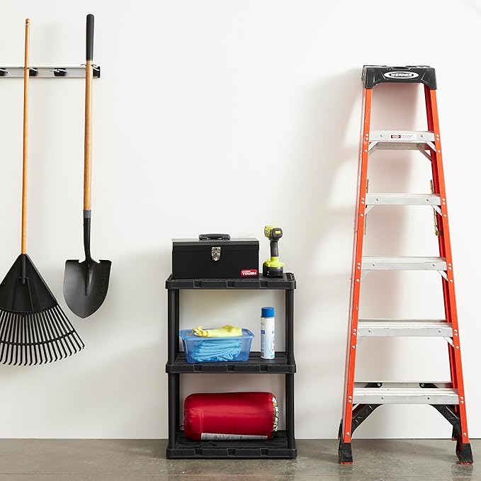 Gracious Living 3 Pack Light Duty Storage Shelves, Knect-A-Shelf 3-Shelf - Image 2
