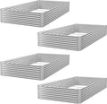 4 Pack 6x3FT Raised Beds for Gardening, Corrugated Galvanized Steel Raised by OZMSHF