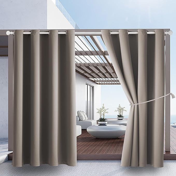 Waterproof Outdoor Curtain W52 x L63 by DivaenCamino