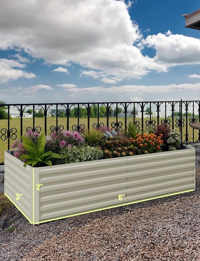 GarveeLife 2pcs 6x3x2 ft Galvanized Raised Garden Bed, Rust-Resistant Raised - Image 7