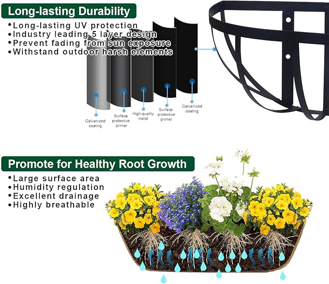 30'' Window Box Railing Planter - Image 7