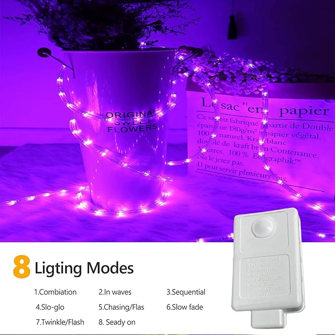 50ft 360 LED Rope Lights Outdoor, Connectable and Flexible Tube Lights - Image 3