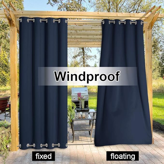 NICETOWN Gazebo Curtains Outdoor Waterproof & Windproof 95 inch Length - Image 4