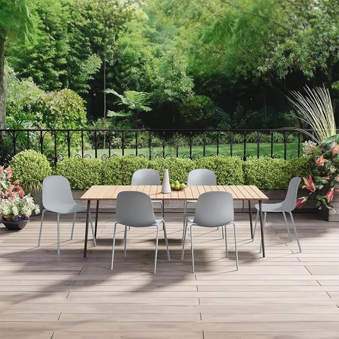 2xhome Set of 2 Modern Stackable Armless Dining Chairs, Plastic Shell Seat - Image 8