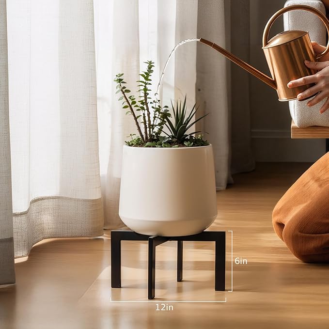 IZIDDO 4 Pack Plant Stand Indoor Outdoor, Metal Mid-Century Pot Stand, Modern - Image 3