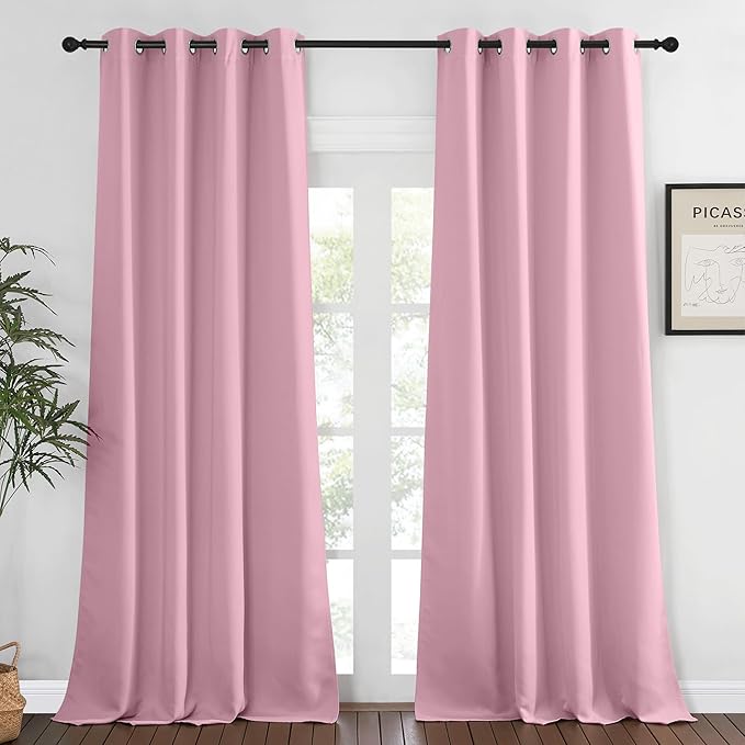 NICETOWN Bedroom Curtain Room Darkening Drapery 102 inches Length by NICETOWN