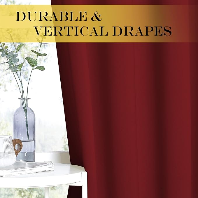 NICETOWN Blackout Drapery Curtain Panel 90 inches Long - Image 4