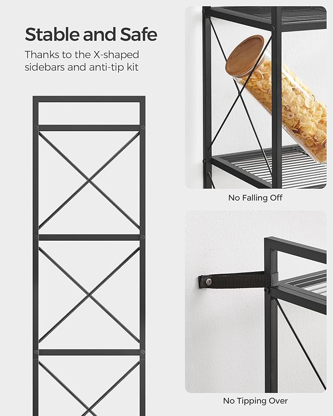 SONGMICS 5-Tier Metal Storage Rack, Shelving Unit - Image 4