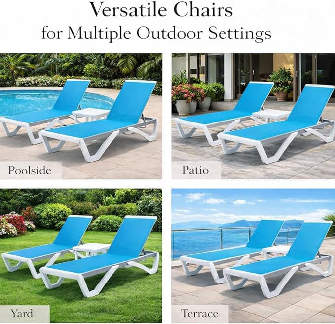 Kozyard Outdoor Chaise Lounge Chair, Full Flat Adjustable Patio Lounger - Image 8